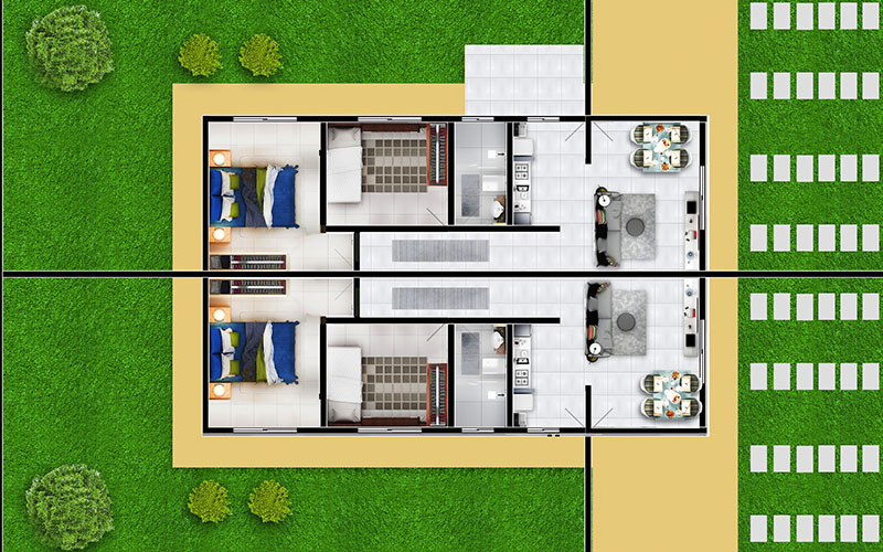 Foto ilustrativa casa modelo Cond Mirante Barreiro 6